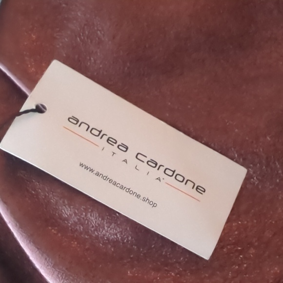 NWT ANDREA CARDONE ITALIA LEATHER BRONZE CROSSBODY CONVERTIBLE BAG - Picture 8 of 9